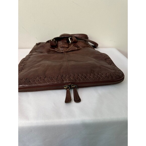 LATICO USA BROWN LEATHER EXPANDABLE TOTE - Picture 6 of 11